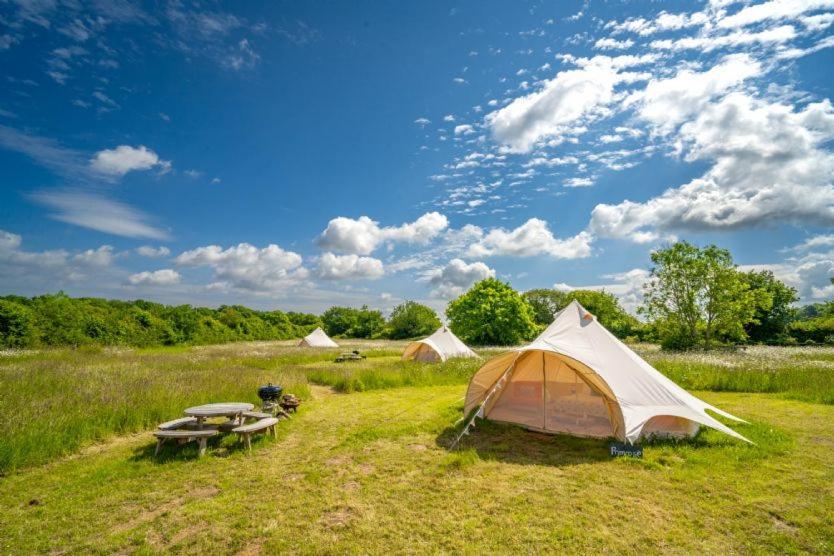 Red Clover At Blanca'S Bell Tents Villa Ringstead  Exterior photo